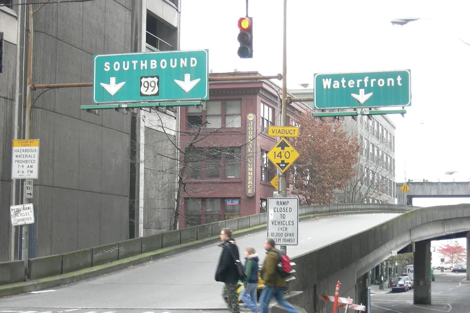 SR-99 on-ramp in Seattle